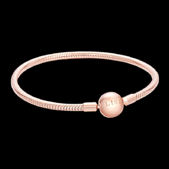 Linx Rose Gold Bracelet with Pink Rose Gold and Silver Themed Charms display picture 1